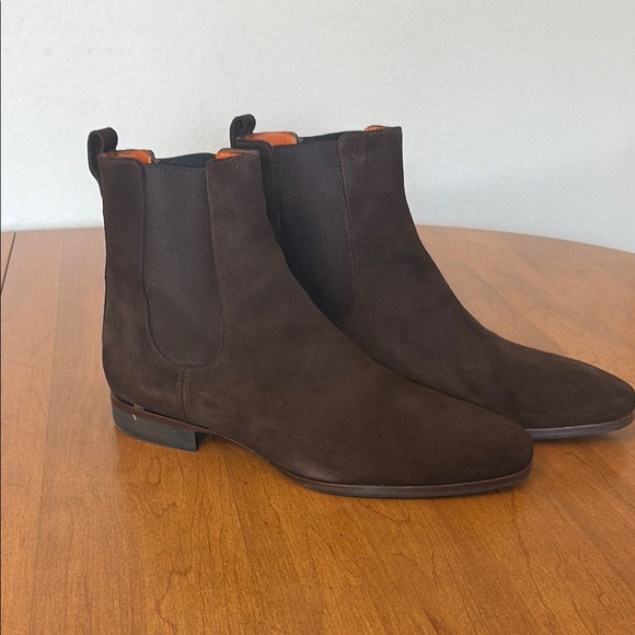 Wolf & Shepherd Men\'s Dark Brown Suede Chelsea Boots main image 4